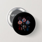 Rood Blauw Wit Drie Schattigee Geiten Op Bloemen 4 Ronde Button 5,7 Cm (Voorkant /achterkant)