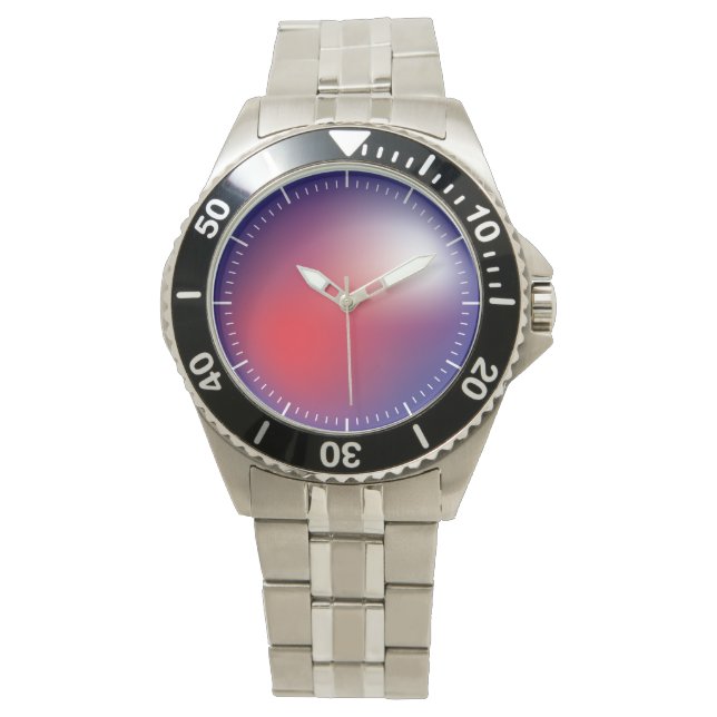 Rood Blauw Wit Gebied Horloge (Voorkant)