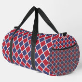 Rood Blauw Wit Harlekijn Ruit Checker Groot Plunjezak (Rechterhoek)