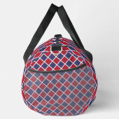 Rood Blauw Wit Harlekijn Ruit Checker Groot Plunjezak (Rechts)
