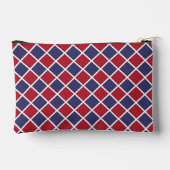 Rood Blauw Wit Harlekijn Ruit Schachbrett Motief Etui (Achterkant)
