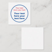 Rood Blauw Wit Jouw tekst Hier Vervang Slogan Informatiekaartje (Voorkant / Achterkant)