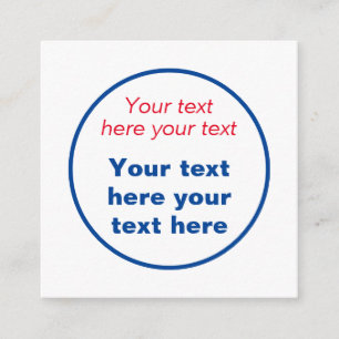 Rood Blauw Wit Jouw tekst Hier Vervang Slogan Informatiekaartje