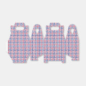 Rood blauw wit modern patroon bedankdoosjes (Uitgevouwen)