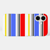 Rood Blauw Wit Stripes Design Case-Mate iPhone Case (Achterkant (horizontaal))
