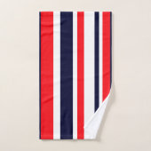 Rood Blauw Witte Lijnen Patroon Bad Handdoek (Handdoek)