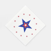 Rood/Blauw/Witte Sterring + Blauw/Rood/Witte Ster Servet (Hoek)