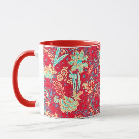 ROOD BLAUW WITTE WILDE BLOEMEN TULPEN,BLADEREN FL MOK (Links)