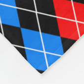 Rood Blauw Zwart Argyle Diamond Pattern Design Fleece Deken (Hoek)