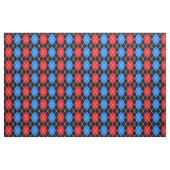 Rood Blauw Zwart Argyle Diamond Pattern Design Stof (Fat Quarter)