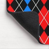 Rood Blauw Zwart Argyle Schotse Plaid Ontwerp Muismat (Hoek)