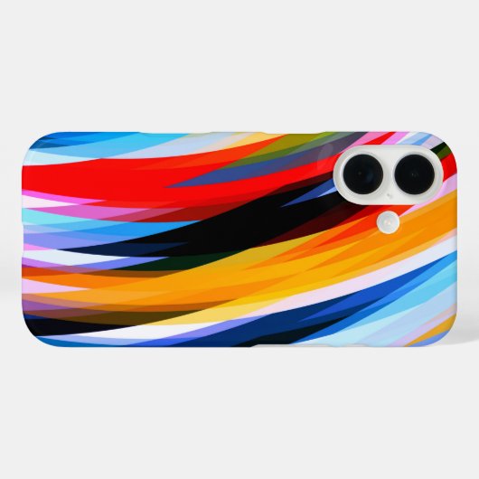 Rood Blauw, zwart Case-Mate iPhone Case (Achterkant (horizontaal))