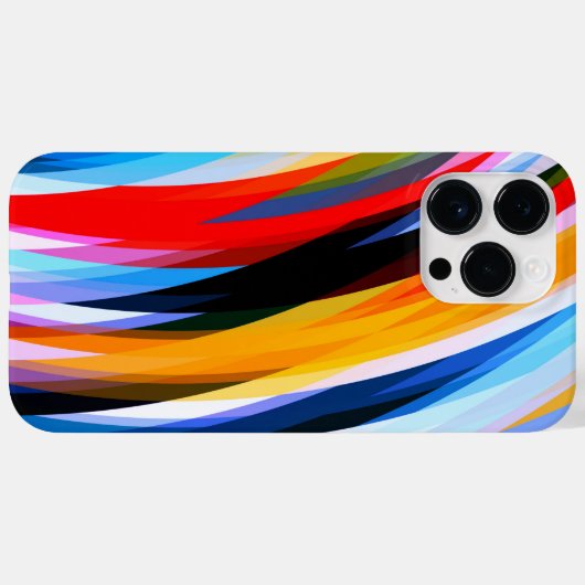 Rood Blauw, zwart Case-Mate iPhone Case (Achterkant (horizontaal))