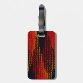 Rood, blauw, zwart, geel Gebreide foto Bagagelabel (Achterkant verticaal)