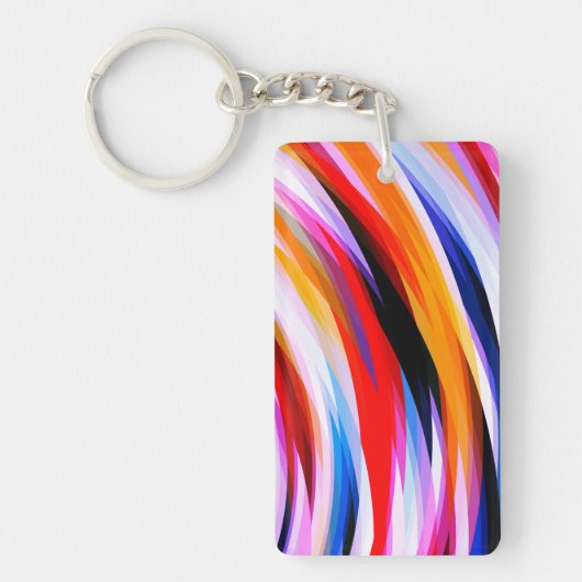 Rood Blauw, zwart Sleutelhanger (Voorkant)
