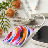 Rood Blauw, zwart Sleutelhanger (Voorkant Rechts)