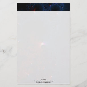 Rood blauwe cellen Fractal Art Briefpapier