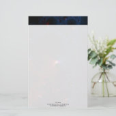 Rood blauwe cellen Fractal Art Briefpapier (Staand voorkant)