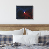 Rood blauwe cellen Fractal Art Canvas Afdruk (Insitu (Slaapkamer))