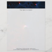 Rood blauwe cellen Fractal Art Custom Briefhoofd (Voorkant)