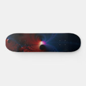 Rood blauwe cellen Fractal Art Skateboard (Horizontaal)