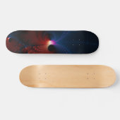 Rood blauwe cellen Fractal Art Skateboard (Horizontaal)
