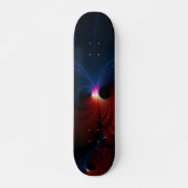 Rood blauwe cellen Fractal Art Skateboard (Voorkant)
