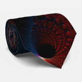 Rood blauwe cellen Fractal Art Stropdas (Opgerold)