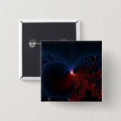 Rood blauwe cellen Fractal Art Vierkante Button 5,1 Cm (Voorkant /achterkant)