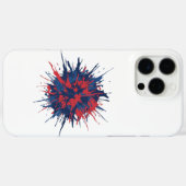 Rood Blauwe Explosie Case-Mate iPhone Case (Achterkant (horizontaal))