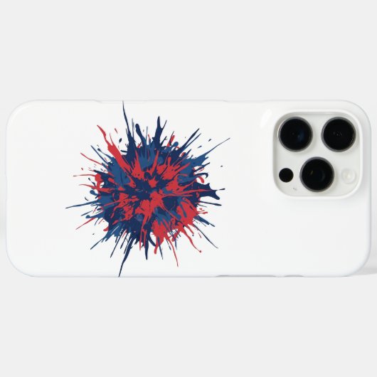 Rood Blauwe Explosie Case-Mate iPhone Case (Achterkant (horizontaal))