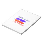 Rood blauwe kleurpotloden beste leraar ooit jaarna notitieblok (Linkerzijde)