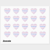 Rood Blauwe Saksische Teken Hart Sticker (Vel)