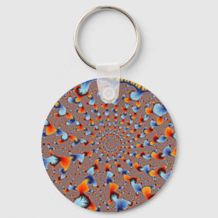 Rood Blauwe Vlammen Sleutelhanger
