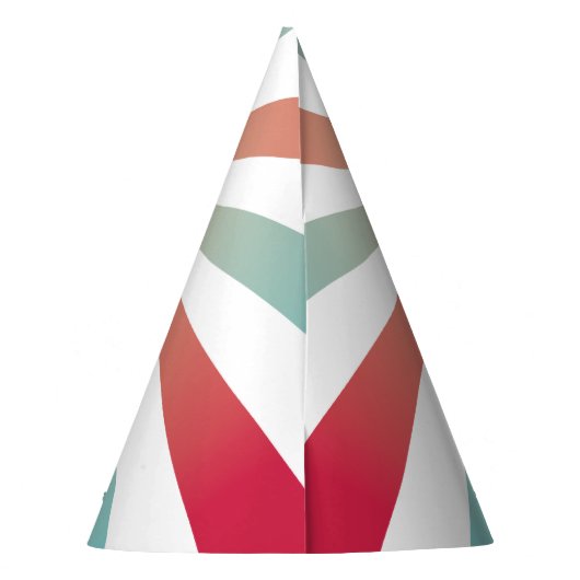 Rood Blauwgroen Blauw Circus Carnaval Verjaardag Feesthoedjes (Achterkant)