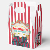 Rood Blauwgroen Blauw  Circus Verjaardag Bedankdoosjes (Geopend)