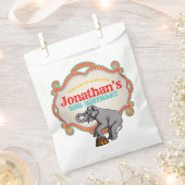 Rood Blauwgroen Blauw  Circus Verjaardag Bedankzakje (Geknipt)