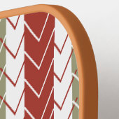 Rood Blauwgroen Chevron Streeppatroon Pickleball Paddle (Links Detail)