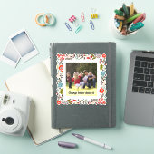 Rood, blauwgroen en groen lijst met foto sticker (iPad Cover)