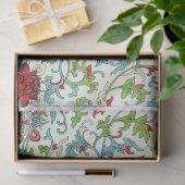 Rood, blauwgroen en paarse bloemendecoupage tissue tissuepapier (Geschenk)