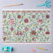 Rood, blauwgroen en paarse bloemendecoupage tissue tissuepapier (Craft)