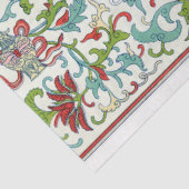 Rood, blauwgroen en paarse bloemendecoupage tissue tissuepapier (Detail)