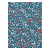 Rood Blauwgroen zwart wit gepolijst grafische afbr Tafelkleed (Voorkant)