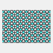 Rood, Blauwgroen, Zwart & Wit Vier Kaart pak icone Inpakpapier Vel (Voorkant 3)