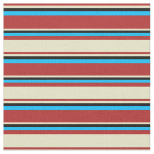 Rood, Bleek Goldenrod, zwart, en Deep Sky Blue Stof