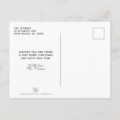 Rood-Blessed Year Review kerstfoto Collage Aankondigingskaart (Achterkant)