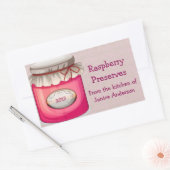 Rood bliksetiket voor vormgeving rechthoekige sticker (Envelop)