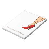 Rood Blocnote op hoge hoogte met Stiletto-Mode (Linkerzijde)