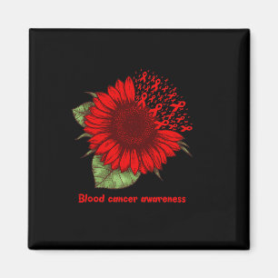 Rood Bloed Kanker Bewustzijn Zonnebloem Gift Warri Magneet