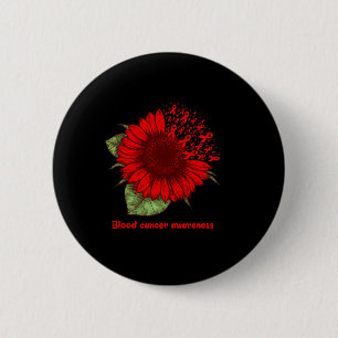 Rood Bloed Kanker Bewustzijn Zonnebloem Gift Warri Ronde Button 5,7 Cm